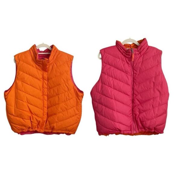 Coldwater Creek Reversible Goose Down Puffer Vest  XL - Picture 1 of 7